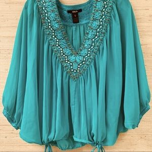 Greenish Blue Bling adorable! Perfect Condition